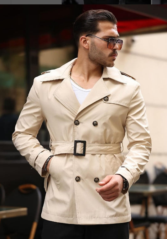 Men's Short Trench Coat