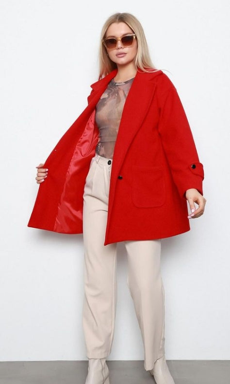 Women's Double-breasted wool coat