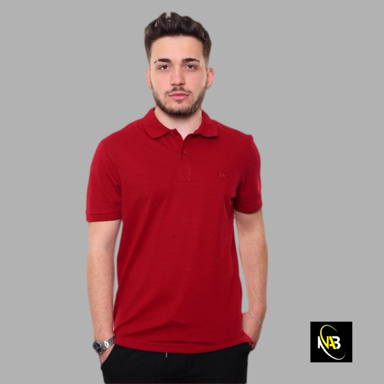 Cotton Men Tops Red